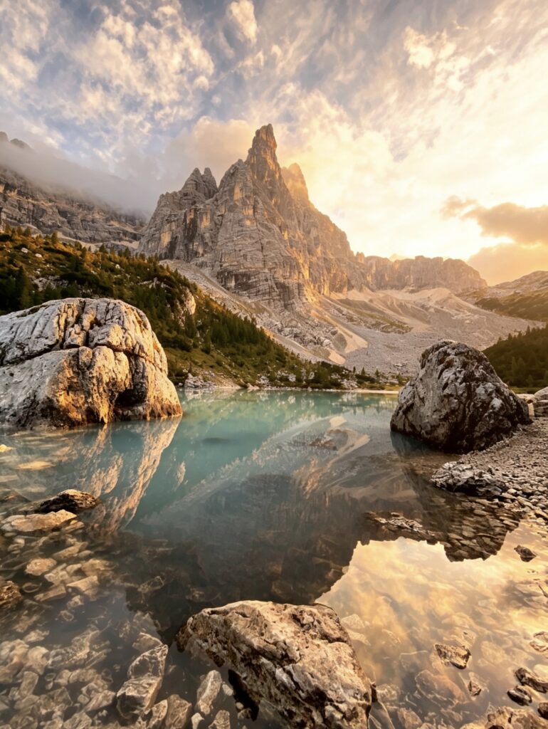 Dowlomites - Lago di Sorapis nelle Dolomiti